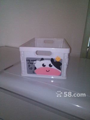 白色小奶牛收納盒 簡約設計，超值實用，為家居增添一抹清新